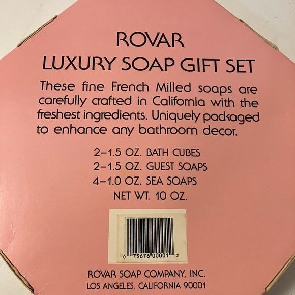 Vintage Rovar Luxury Bath Soap and Cubes French Milled Gift Set Sea Shell - Picture 5 of 6